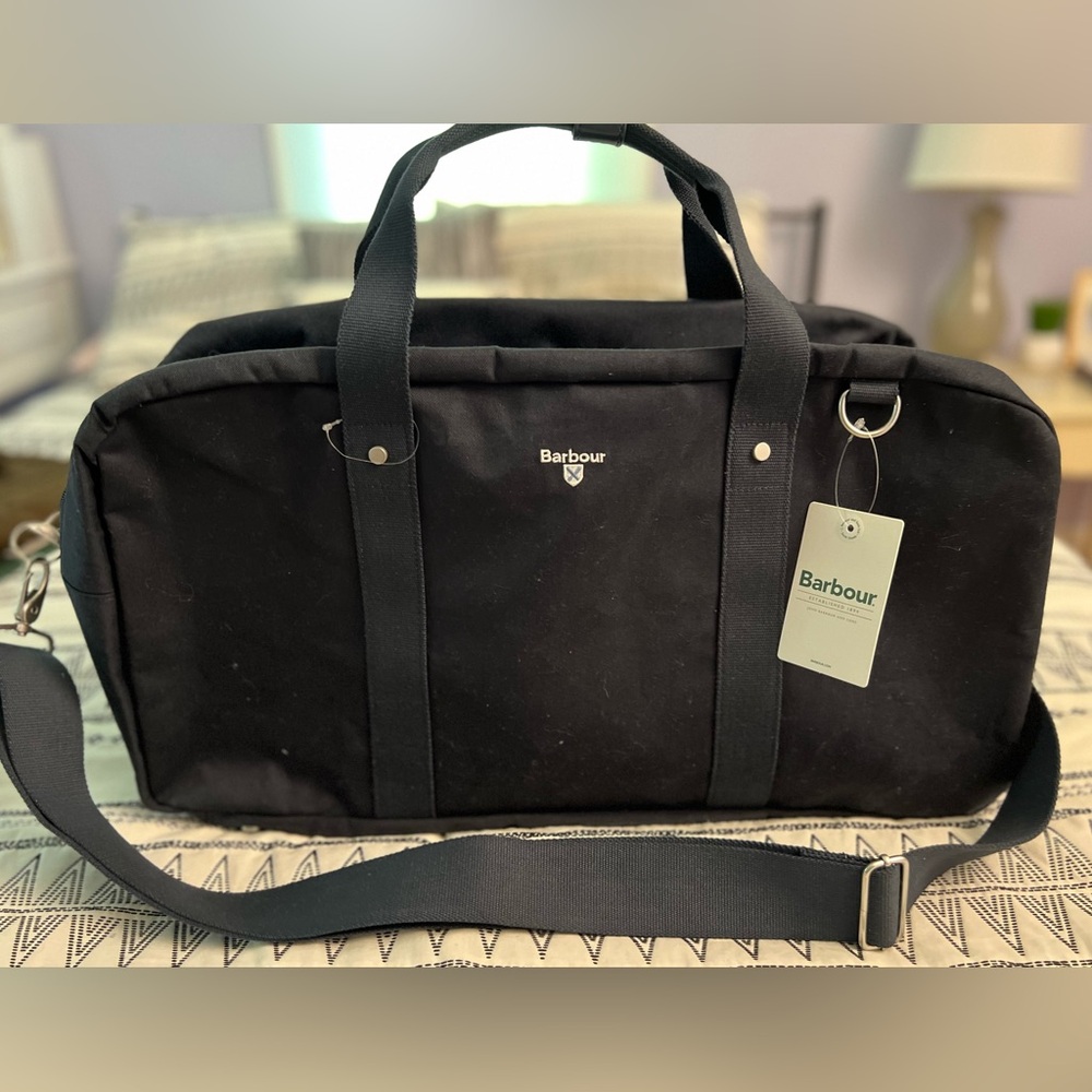 Barbour Navy Blue Duffel Bag for Men